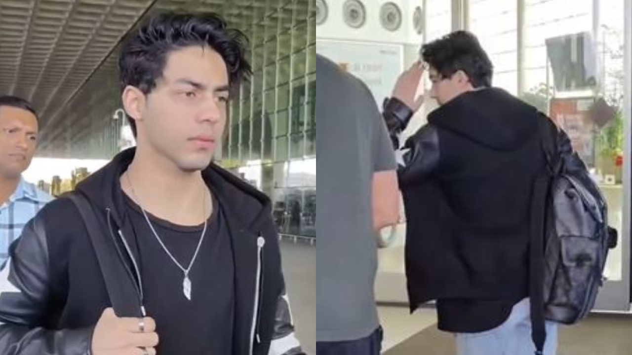 Aryan Khan Doing Salaam At Airport