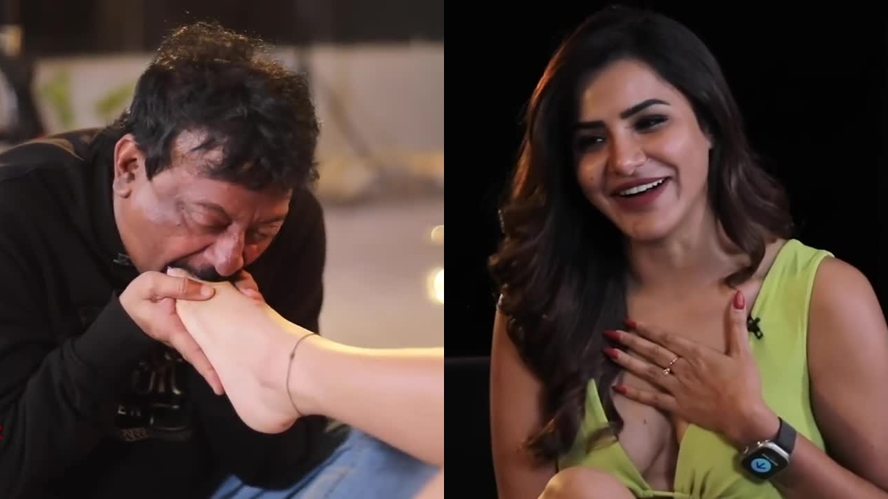Ram Gopal Varma Kissing Actress Feet