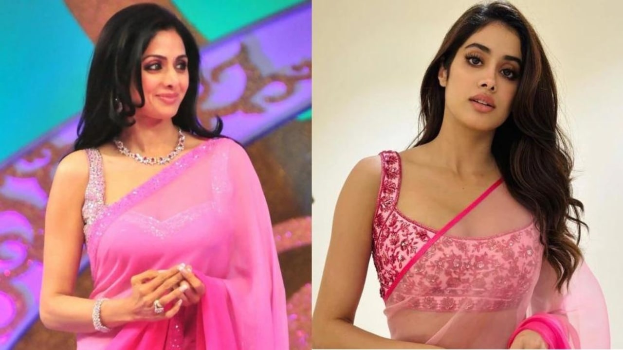 Janhvi Kapoor In Pink Saree
