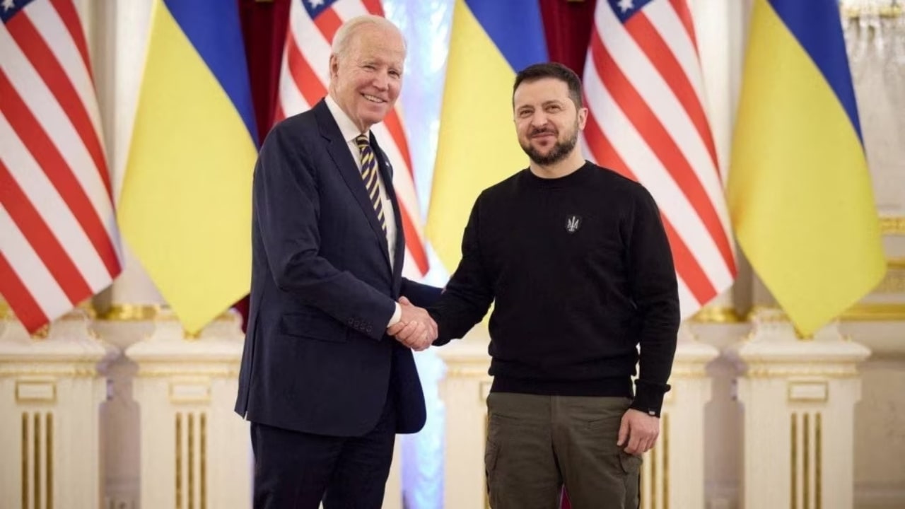 US President Arrives In Kyiv