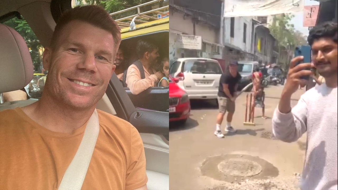 David Warner Plays Gully Cricket