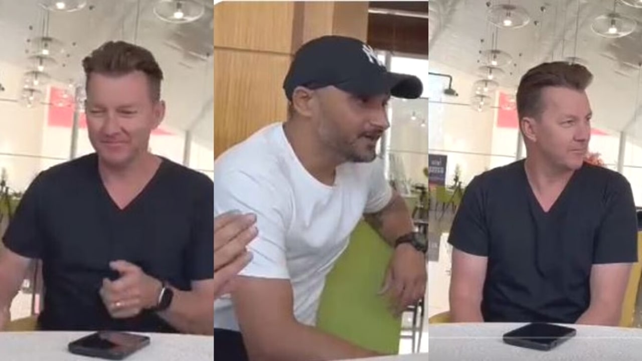 Harbhajan Singh and Brett Lee Jam