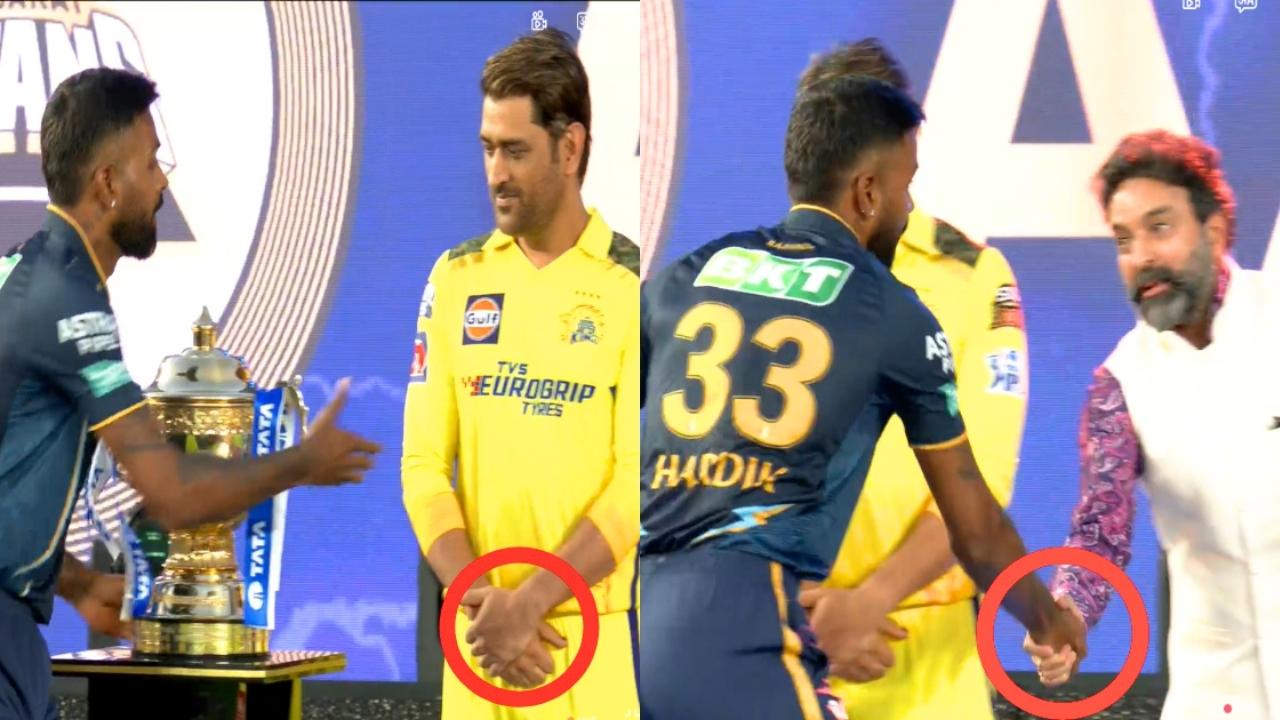 Hardik Pandya Not Shaking Hands With MS Dhoni