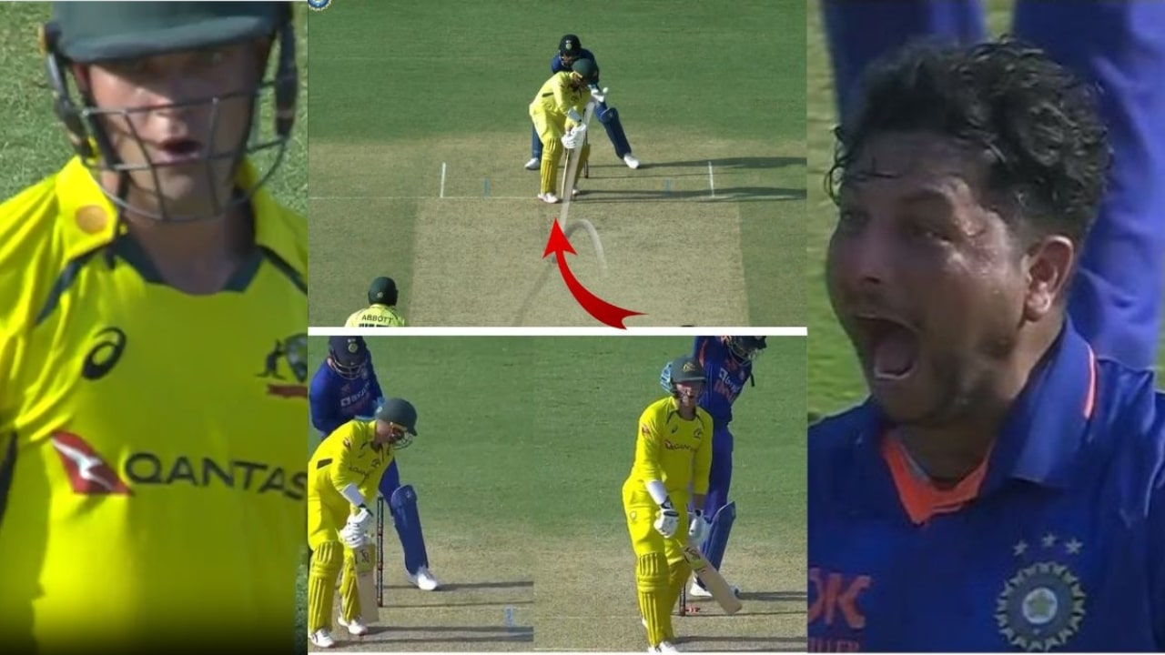 Kuldeep Yadav Bowled Alex Carey Video