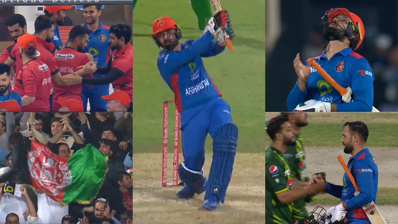 Mohammad Nabi Hit A Six