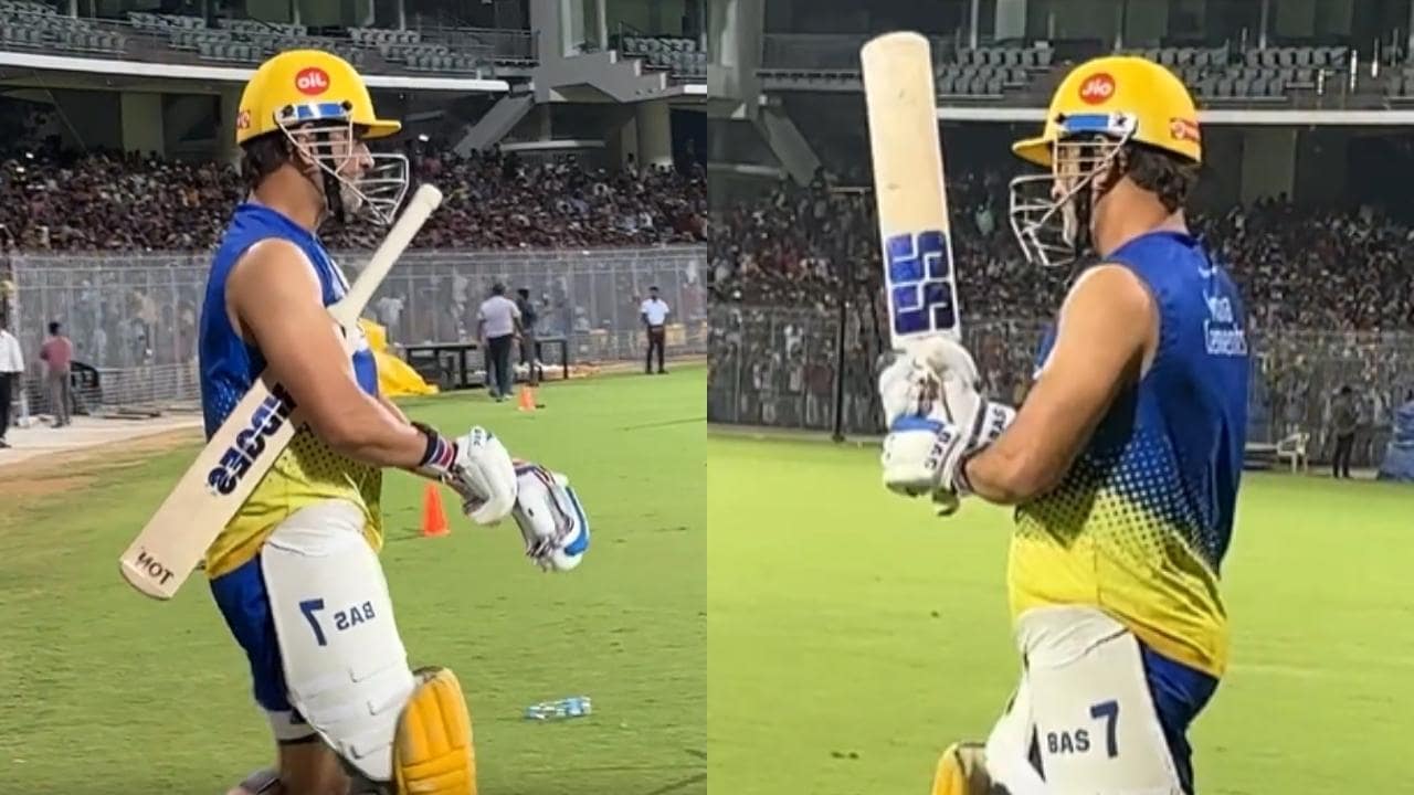 MS Dhoni At Chepauk Stadium