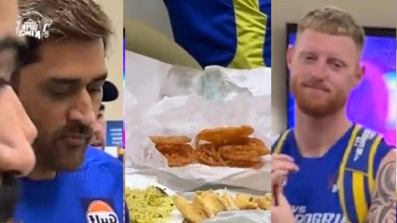 MS Dhoni Eating Jalebi