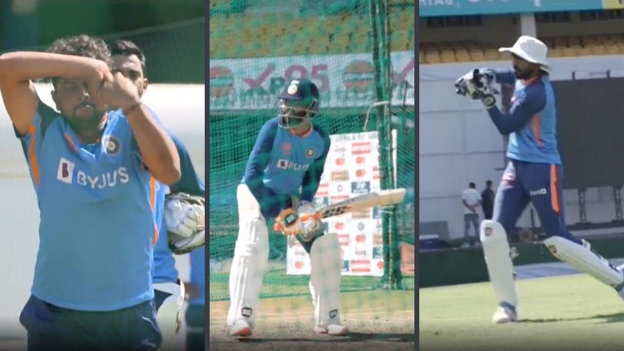 Team India Practicing In Holkar Stadium