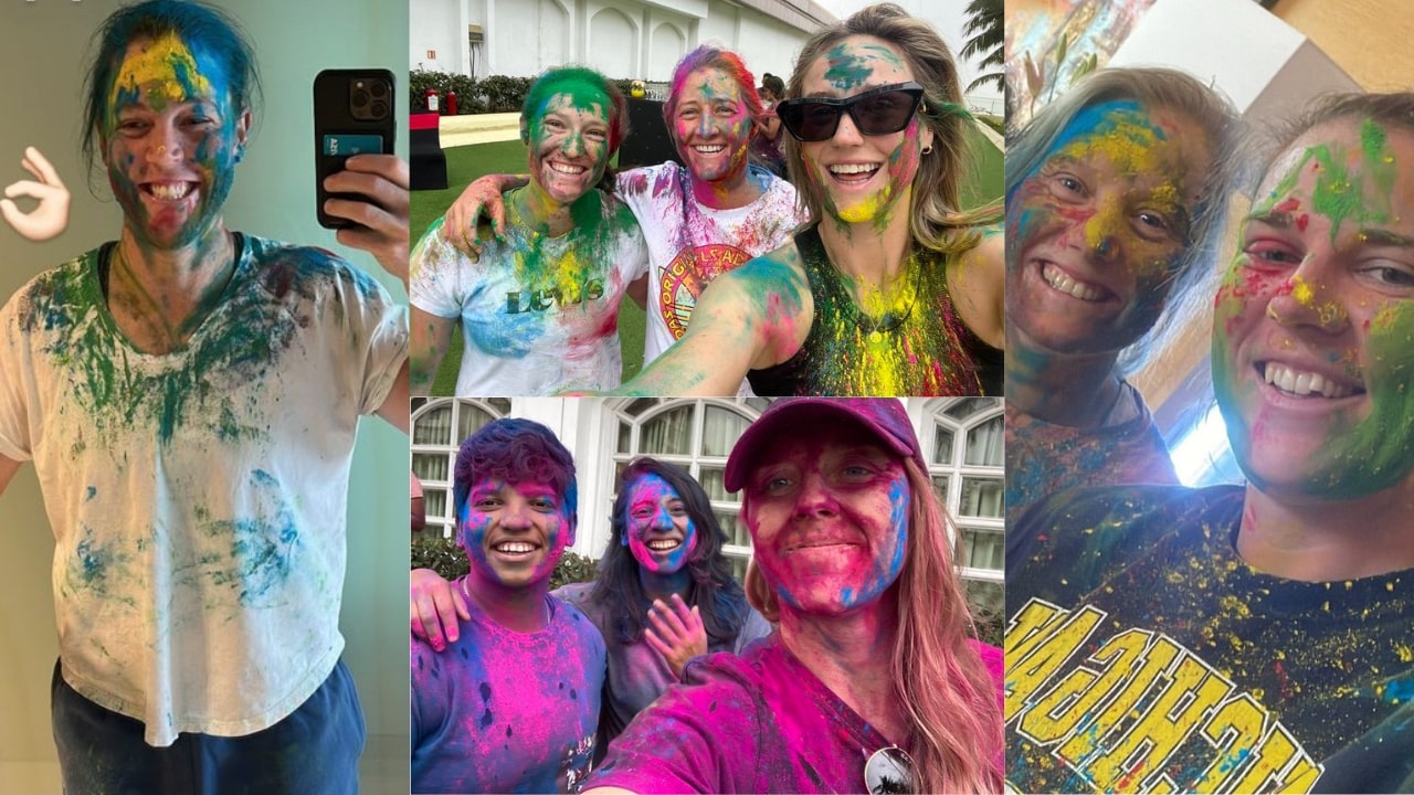 WPL 2023 RCB Players Playing Holi