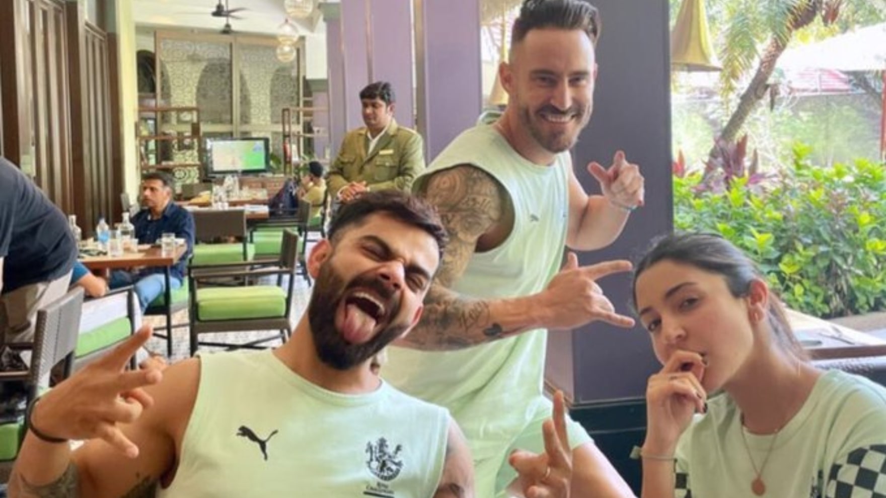 Faf du Plessis In Fun Mood With Virat Kohli