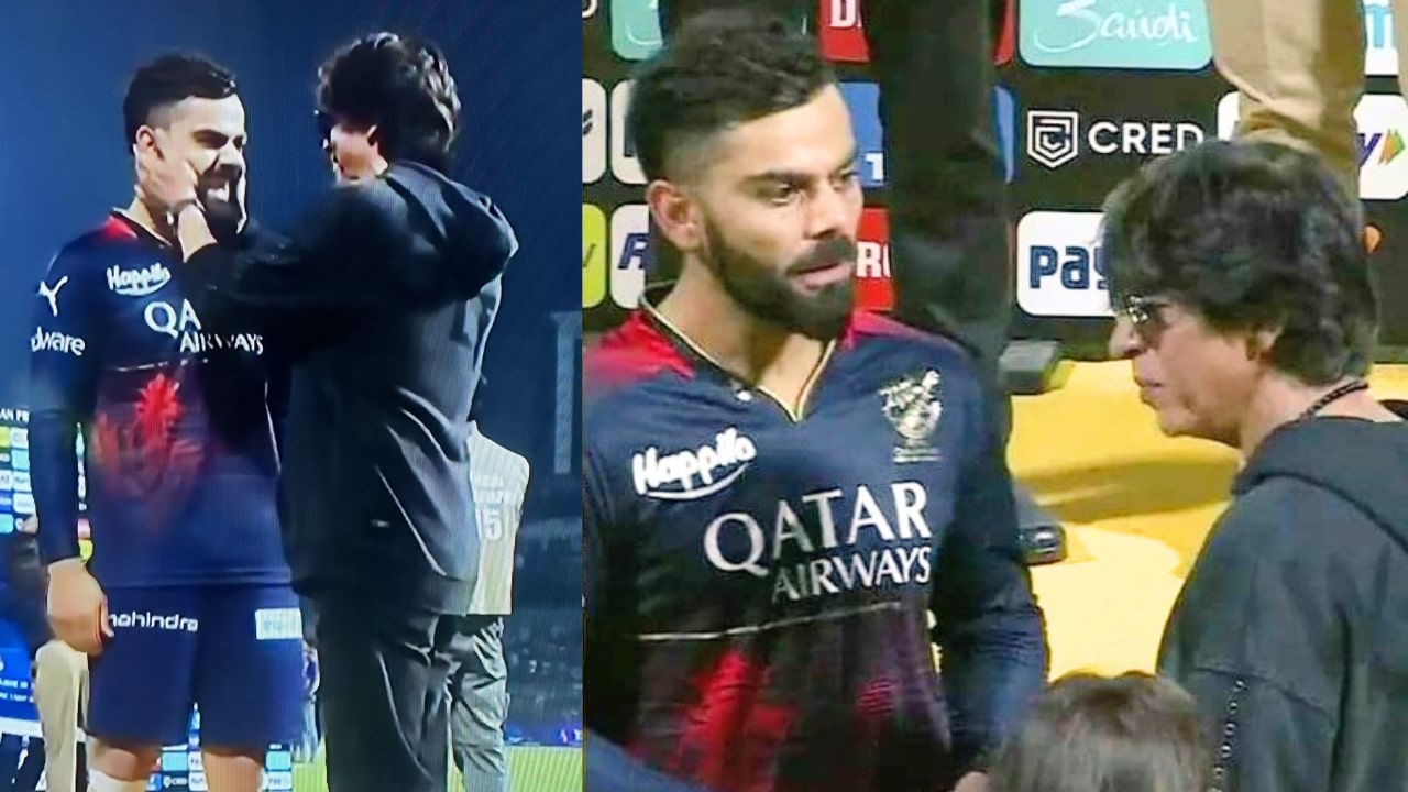 Shah Rukh Khan Hugs Virat Kohli IPL 2023