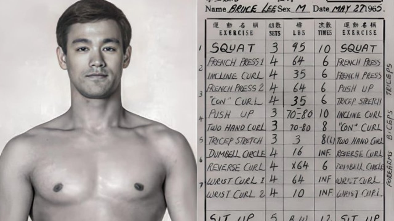 Bruce Lee Workout Viral Photo