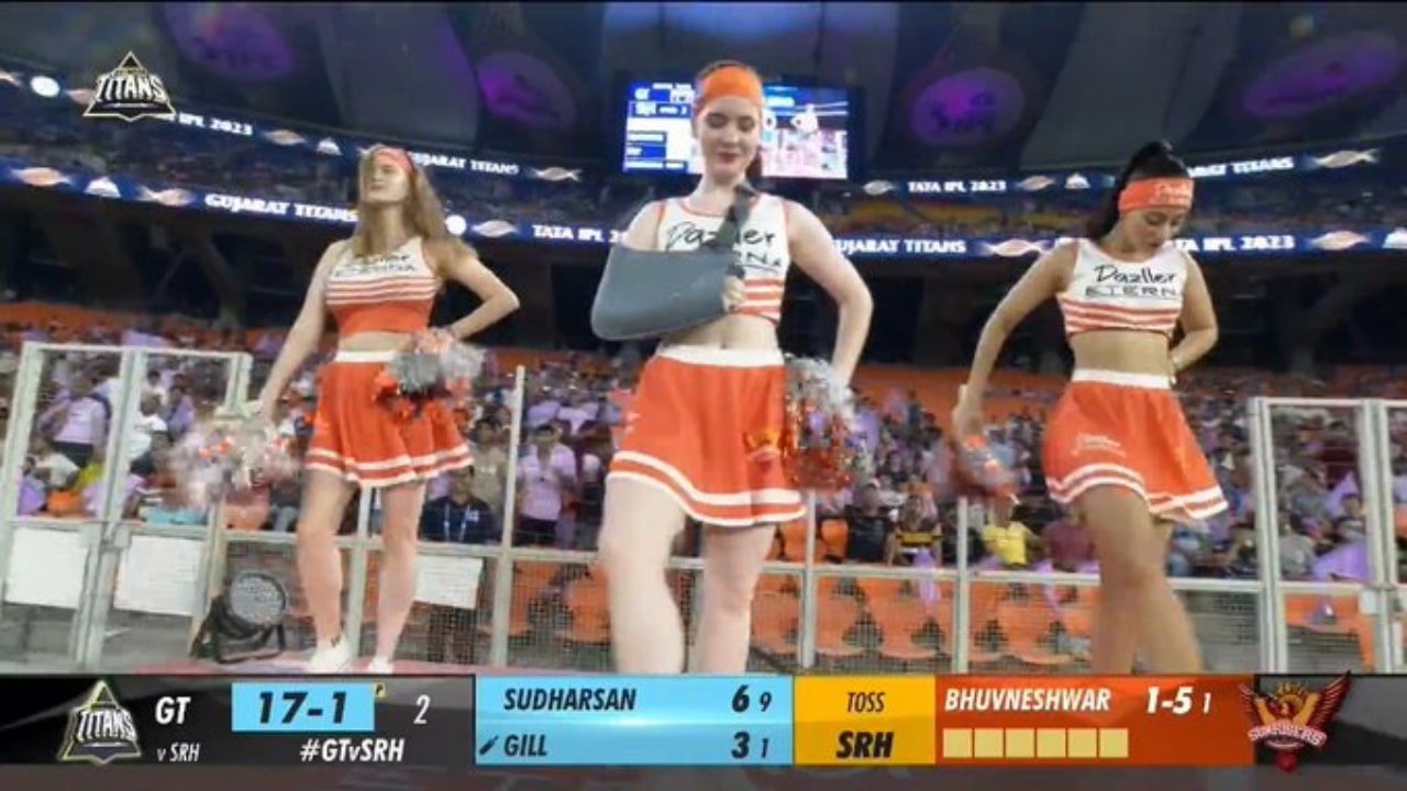 Injured Cheerleader Performance In IPL 2023