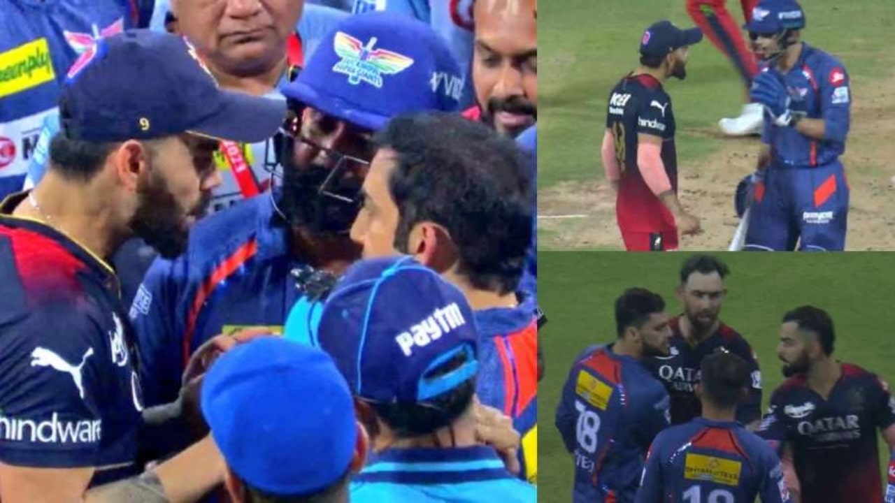 Naveen-ul-Haq and Virat Kohli