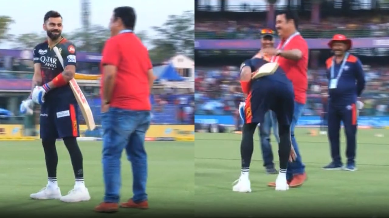Virat Kohli Touches Rajkumar Sharma Feet