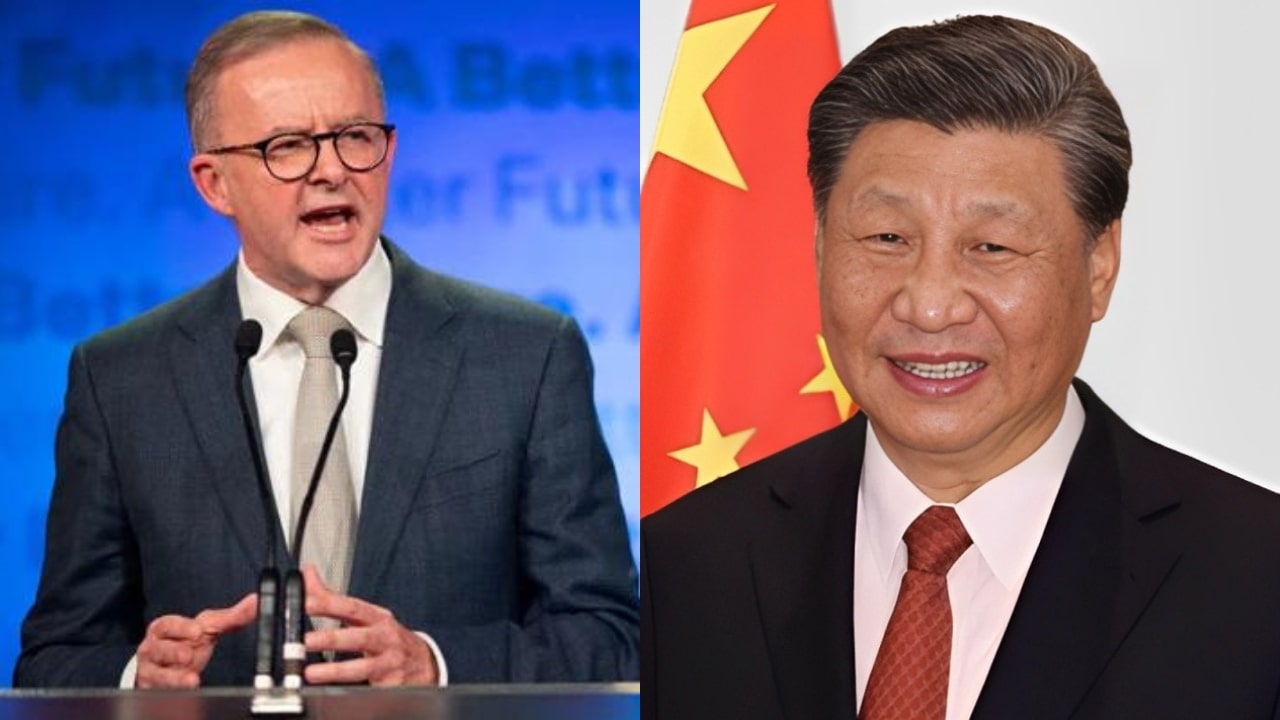 Anthony Albanese and Xi Jinping