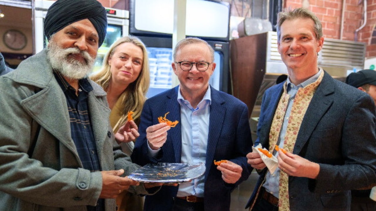 Anthony Albanese Eating Chaat