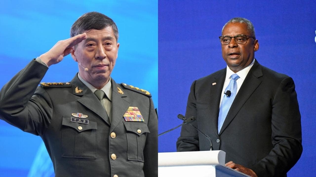 Li Shangfu and Lloyd Austin