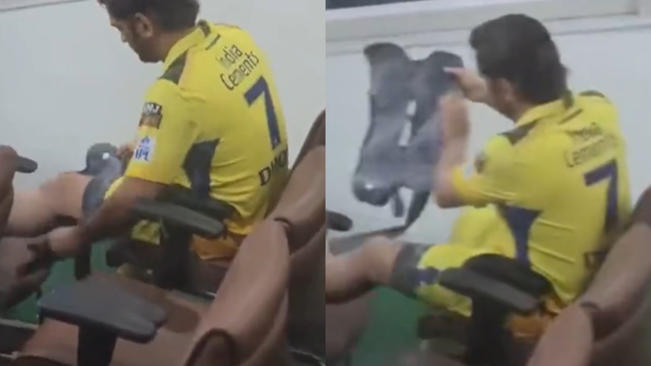 MS Dhoni Putting Straps