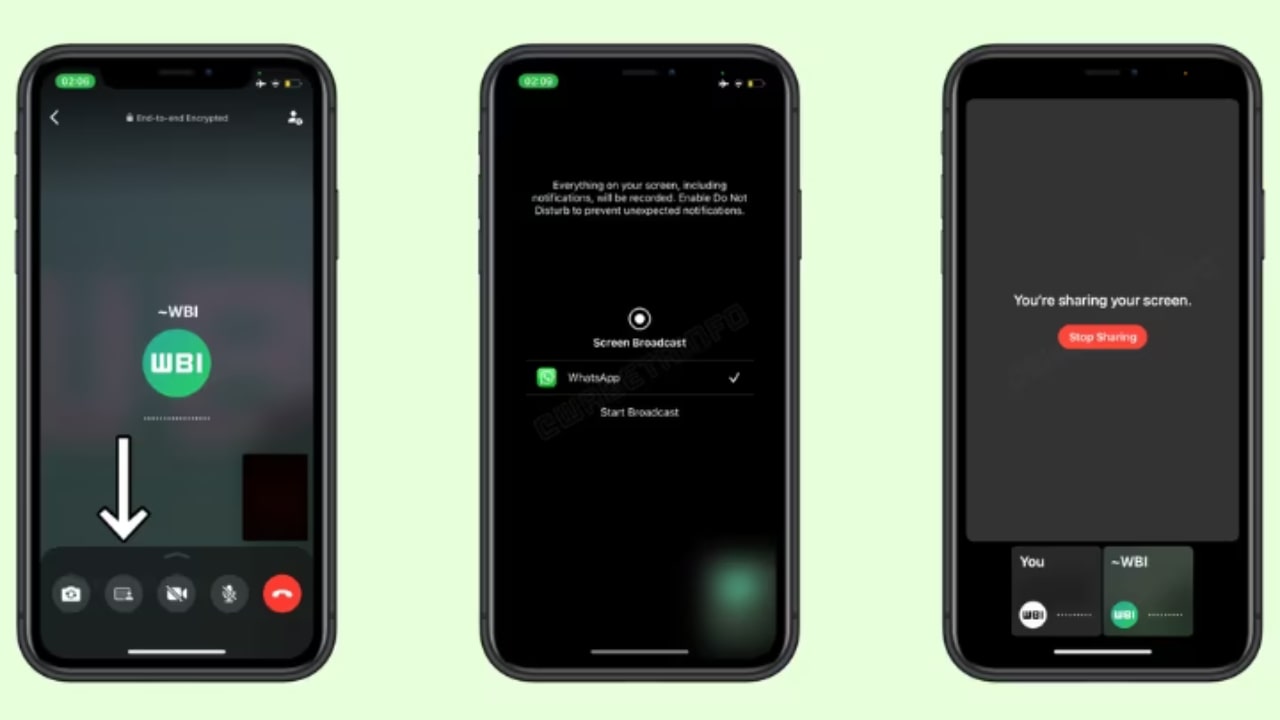 WhatsApp Screen Share Feature