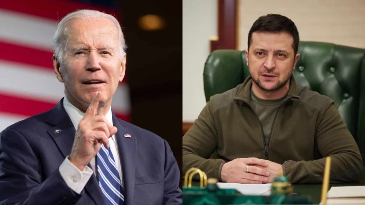 Joe Biden and Volodymyr Zelenskyy