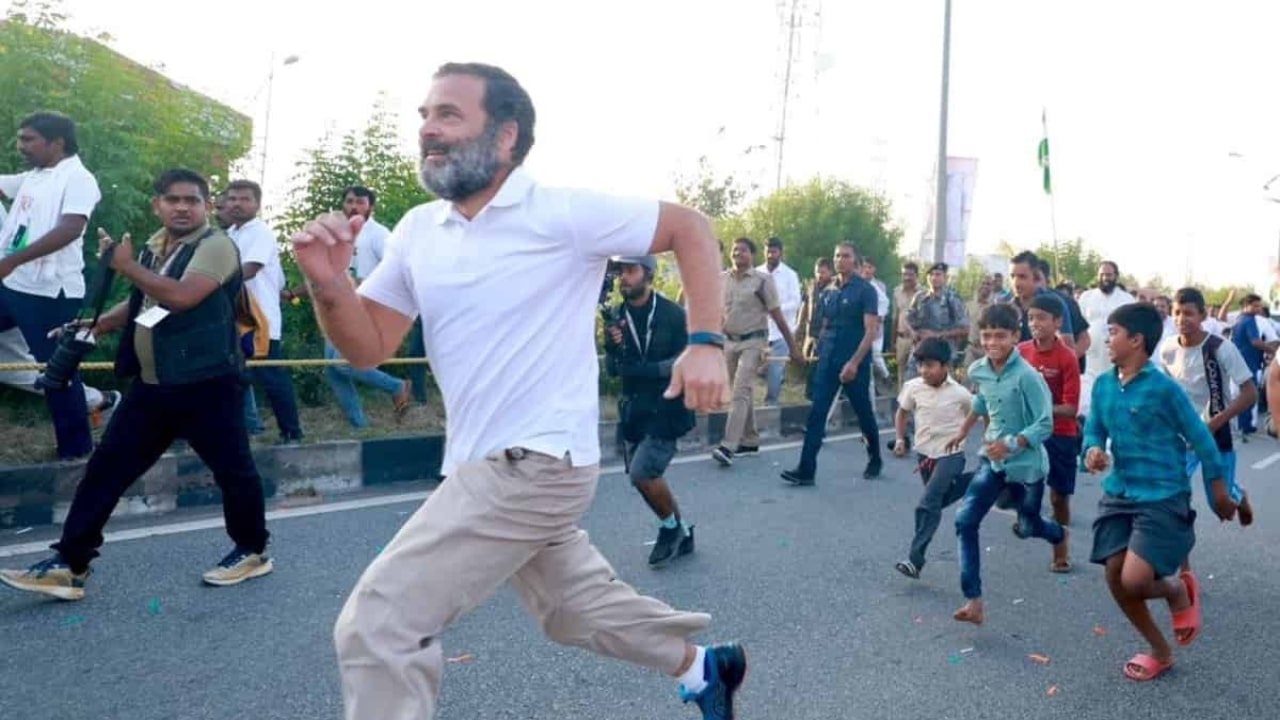 Rahul Gandhi Running