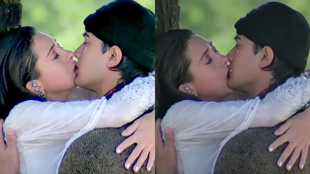 Raja Hindustani Movie Kissing Scene
