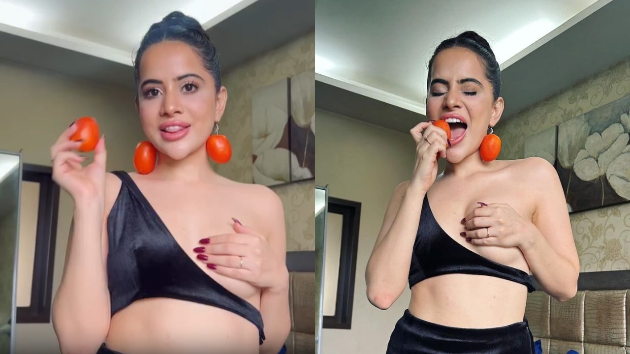 Uorfi Javed Tomato Earrings