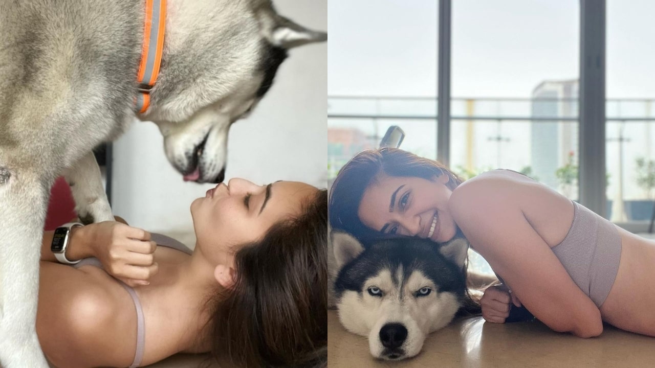Kriti Kharbanda Dog Lip Lock Photo
