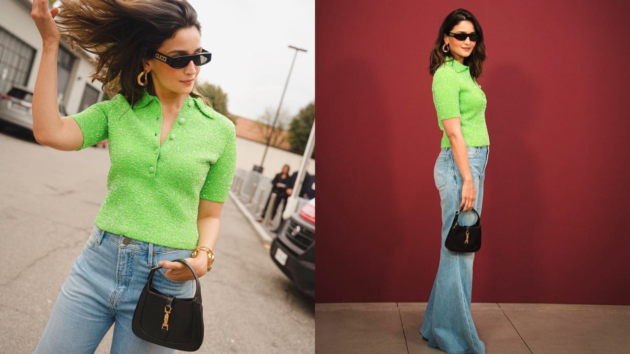 Alia Bhatt Neon Green Top