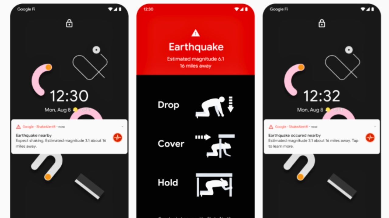 Google Android Earthquake Alerts