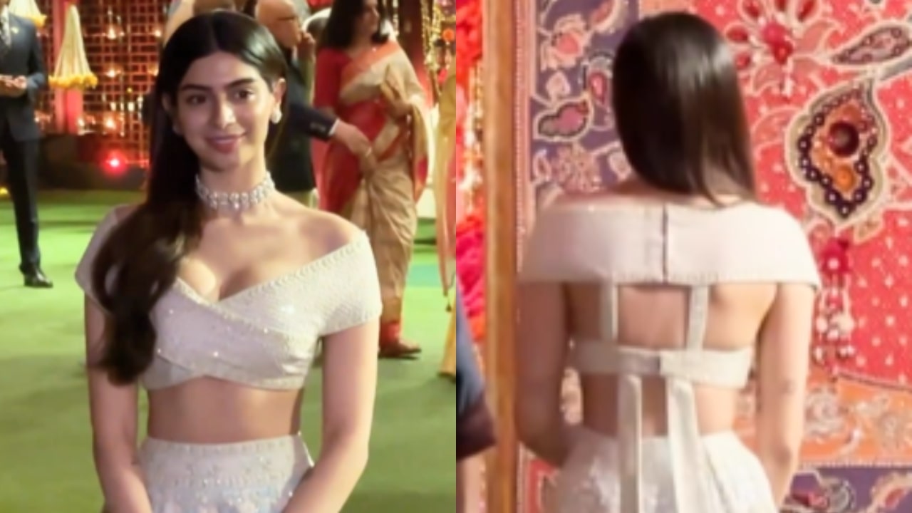Khushi Kapoor In White Lehenga Choli