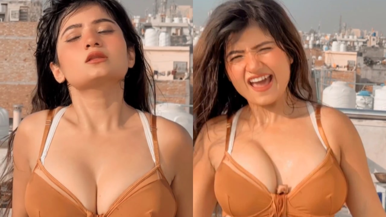 Neha Singh Dance In Brown Bikini