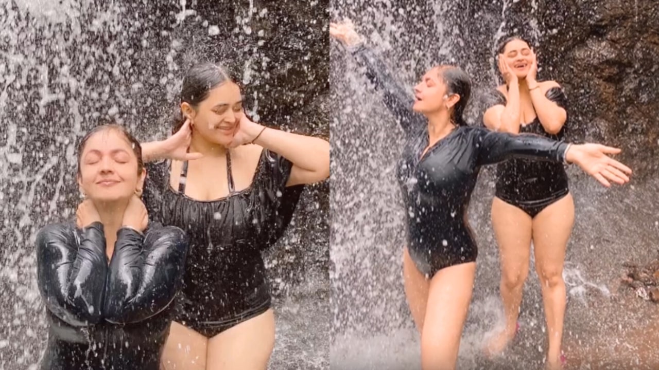 Pooja Bhatt and Bebika Dhurve In Black Swimsuits