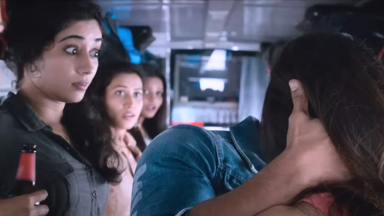 Ram Charan and Rakul Bus Video