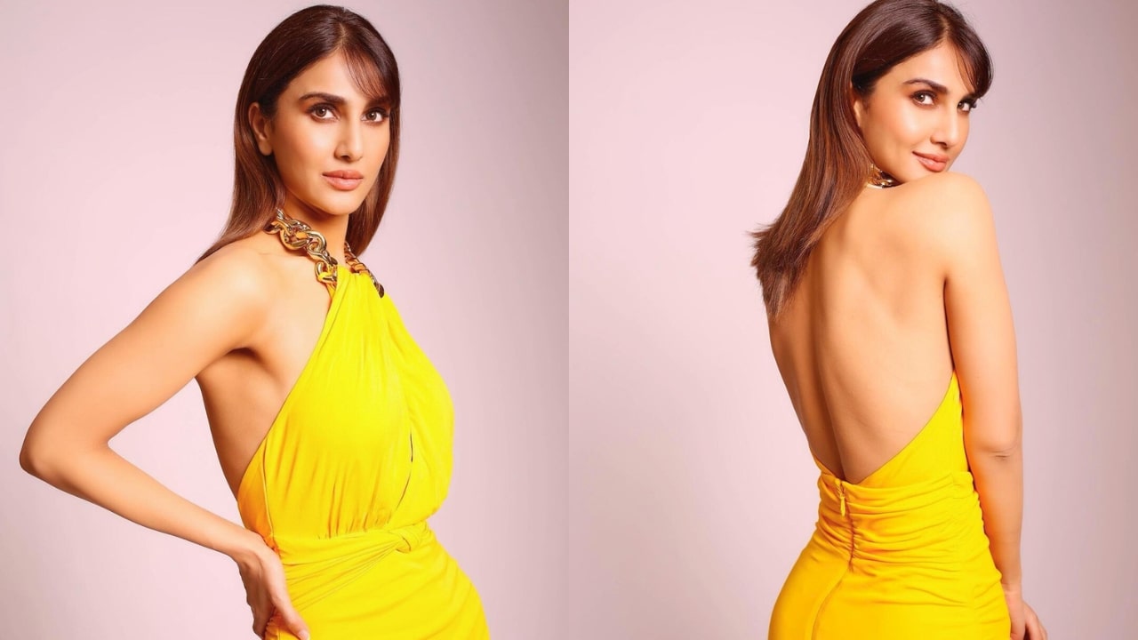 Vaani Kapoor In Yellow Bodycon Gown