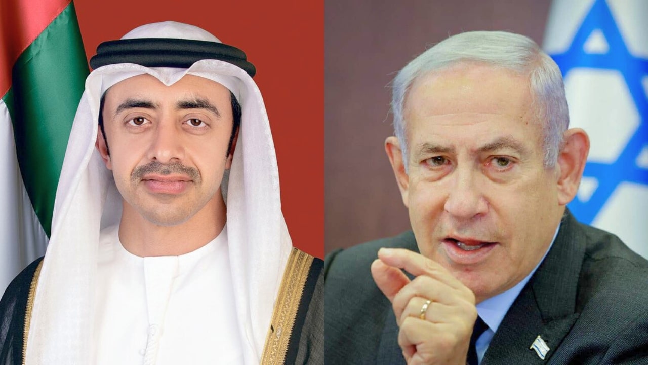 Abdullah bin Zayed Al Nahyan and Benjamin Netanyahu