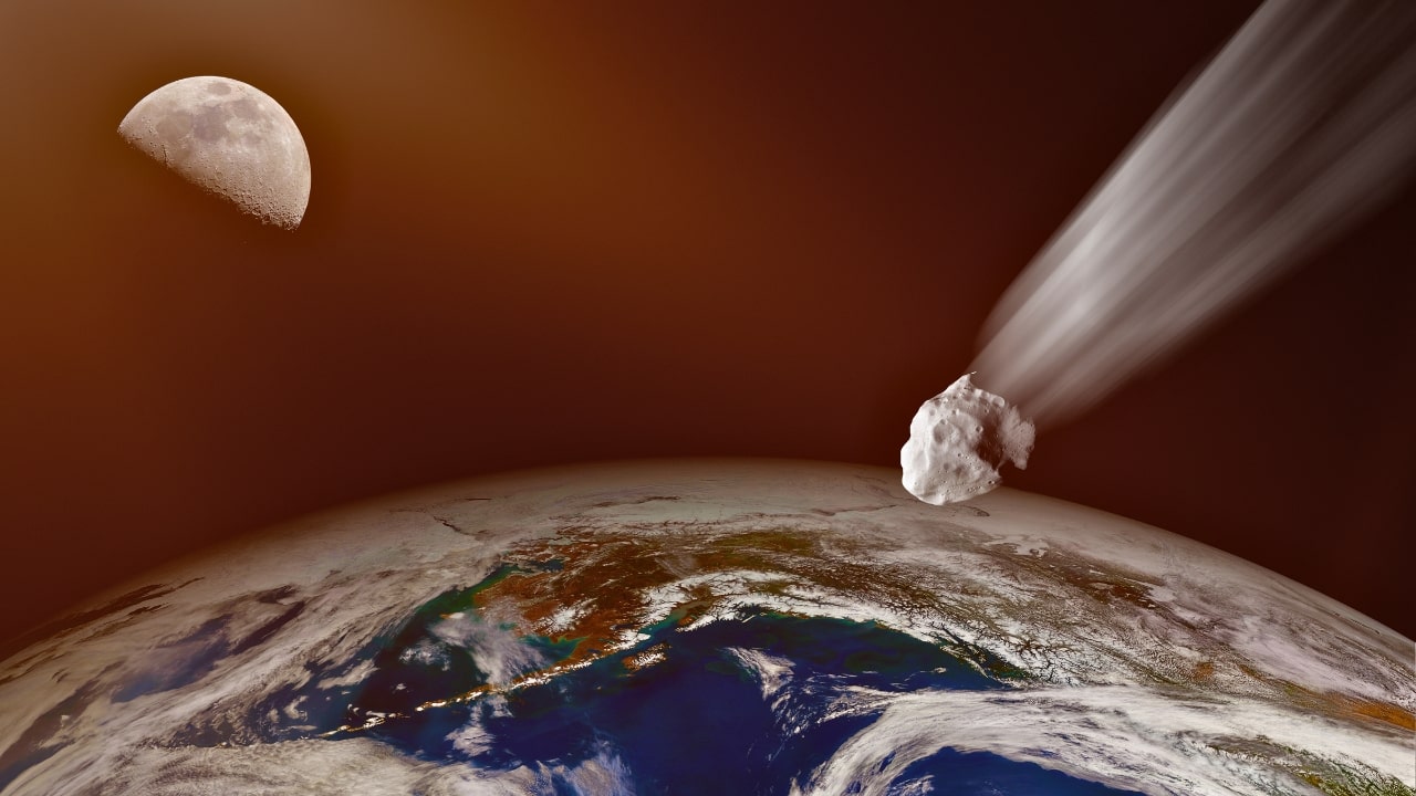 Asteroid Passing Through Earth