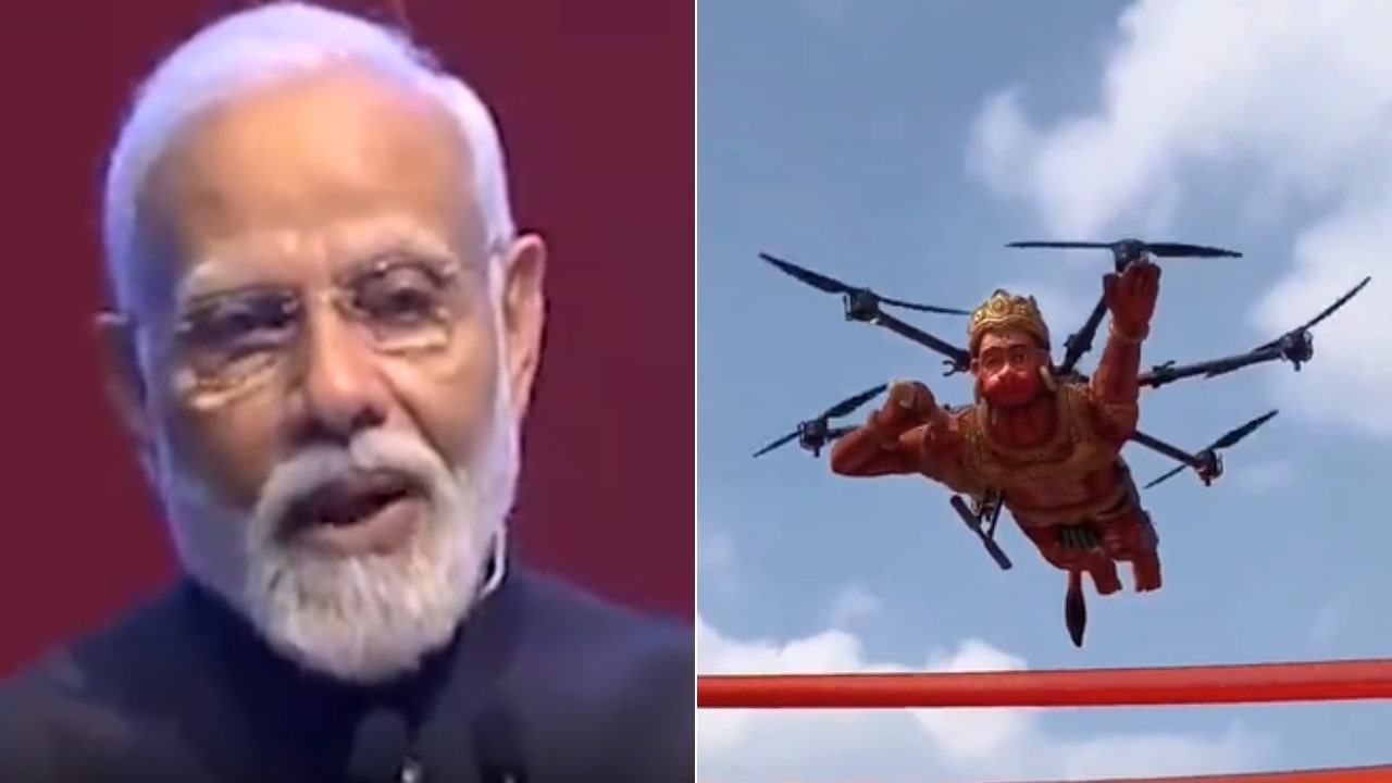BJP Shares Hanuman Ji Drone Video