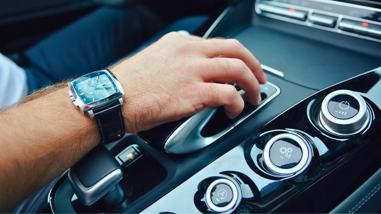 Hand On Automatic Gear Shift
