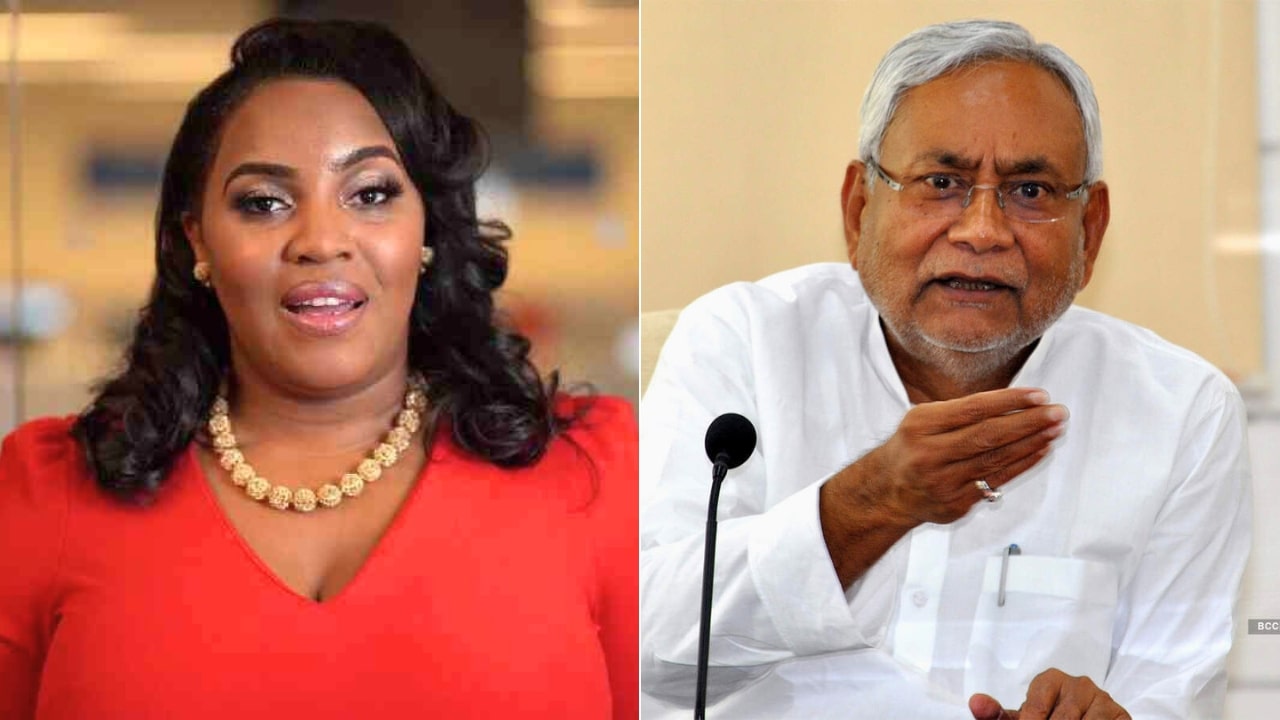 Mary Millben and Nitish Kumar