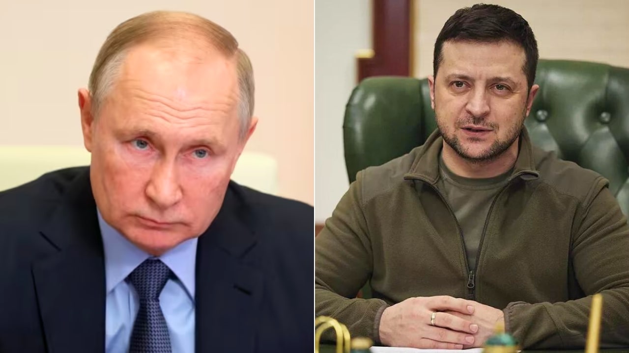 Vladimir Putin and Volodymyr Zelenskyy