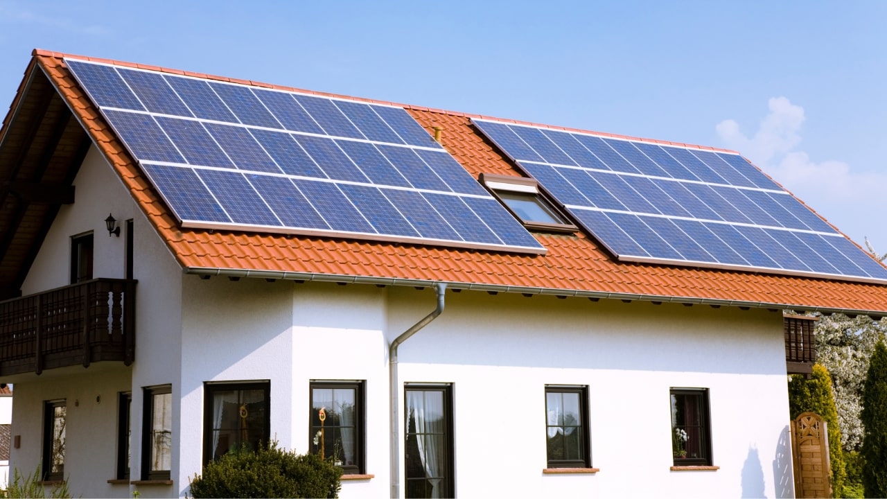 House With Solar Panel