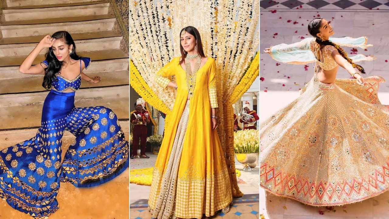 Mirror Work Wedding Outfit