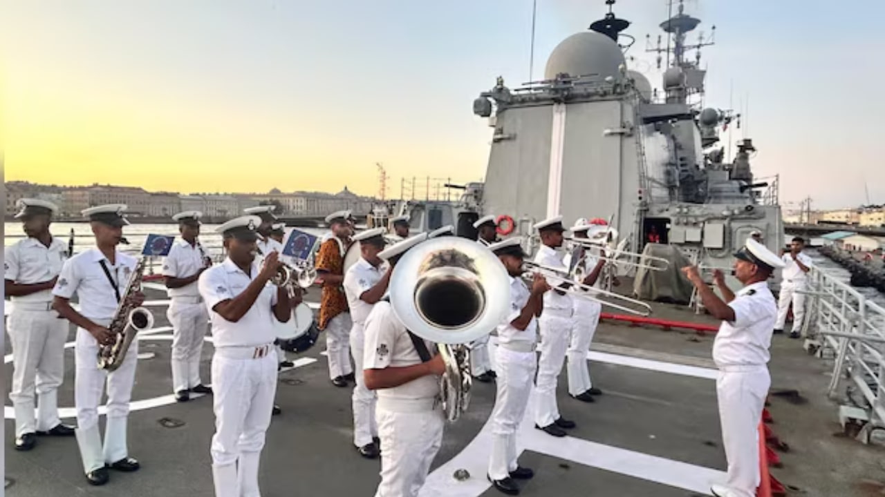 INS Tabar In Russia Navy Day Parade